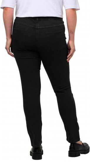 Ulla Popken Denim Look All Elastic Pocket Sienna Jeggings Black - Jeansy & Spodnie w Dużych Rozmiarach – Plus Size - 