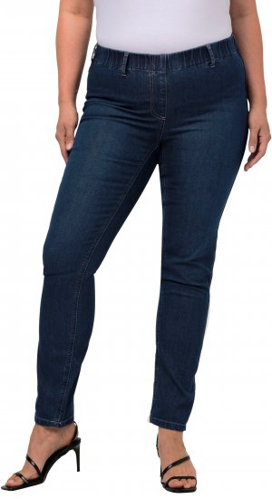 Ulla Popken Denim Look All Elastic Pocket Sienna Jeggings Blue Denim - Jeansy & Spodnie w Dużych Rozmiarach – Plus Size - 