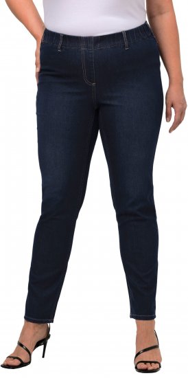 Ulla Popken Denim Look All Elastic Pocket Sienna Jeggings Dark Blue Denim - Jeansy & Spodnie w Dużych Rozmiarach – Plus Size - 