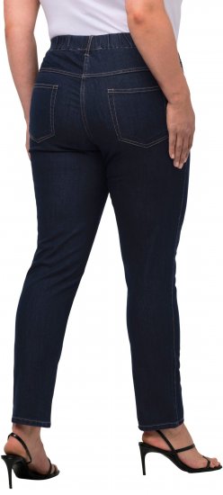Ulla Popken Denim Look All Elastic Pocket Sienna Jeggings Dark Blue Denim - Jeansy & Spodnie w Dużych Rozmiarach – Plus Size - 
