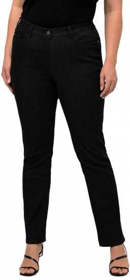 Ulla Popken Sammy Fit Slim Leg Stretch Jeans Black - Jeansy & Spodnie w Dużych Rozmiarach – Plus Size - 