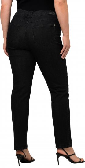 Ulla Popken Sammy Fit Slim Leg Stretch Jeans Black - Jeansy & Spodnie w Dużych Rozmiarach – Plus Size - 