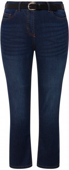 Ulla Popken Sammy Fit Slim Leg Stretch Jeans Blue Denim - Jeansy & Spodnie w Dużych Rozmiarach – Plus Size - 