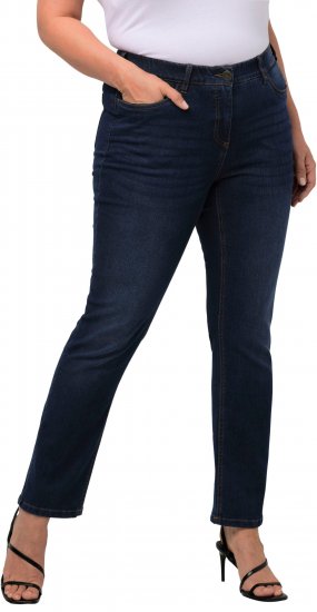 Ulla Popken Sammy Fit Slim Leg Stretch Jeans Blue Denim - Jeansy & Spodnie w Dużych Rozmiarach – Plus Size - 