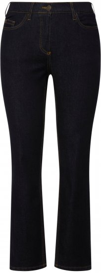 Ulla Popken Sammy Fit Slim Leg Stretch Jeans Dark Blue Denim - Jeansy & Spodnie w Dużych Rozmiarach – Plus Size - 