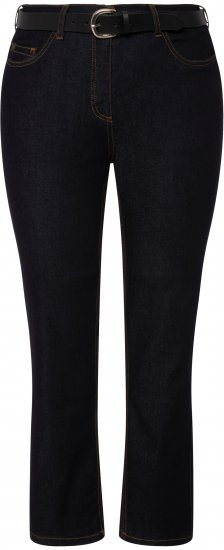 Ulla Popken Sammy Fit Slim Leg Stretch Jeans Dark Blue Denim - Jeansy & Spodnie w Dużych Rozmiarach – Plus Size - 