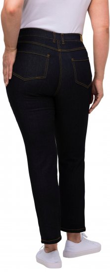 Ulla Popken Sammy Fit Slim Leg Stretch Jeans Dark Blue Denim - Jeansy & Spodnie w Dużych Rozmiarach – Plus Size - 
