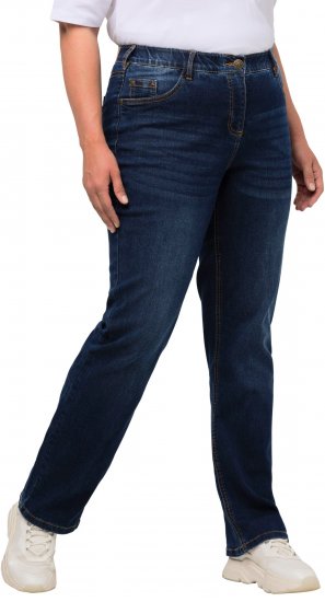 Ulla Popken Straight Leg Mandy Fit Stretch Jeans Blue Denim - Jeansy & Spodnie w Dużych Rozmiarach – Plus Size - 