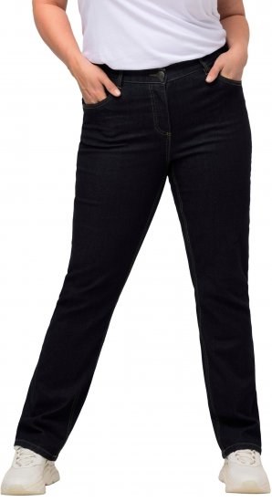 Ulla Popken Straight Leg Mandy Fit Stretch Jeans Dark Blue Denim - Jeansy & Spodnie w Dużych Rozmiarach – Plus Size - 