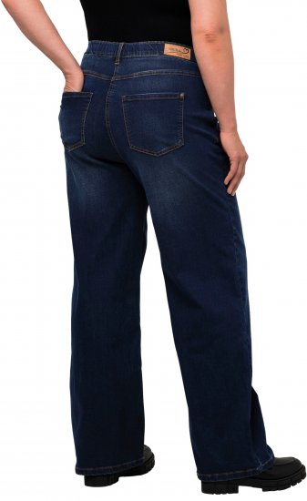 Ulla Popken Mary Fit Wide Leg Stretch Jeans Blue Denim - Jeansy & Spodnie w Dużych Rozmiarach – Plus Size - 