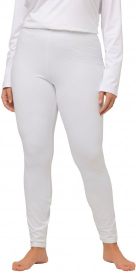 Ulla Popken Quick Dry Moisture Wicking Stretch Ski Leggings Snow White - Jeansy & Spodnie w Dużych Rozmiarach – Plus Size - 