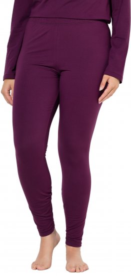 Ulla Popken Quick Dry Moisture Wicking Stretch Ski Leggings Grape Red - Jeansy & Spodnie w Dużych Rozmiarach – Plus Size - 