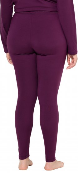 Ulla Popken Quick Dry Moisture Wicking Stretch Ski Leggings Grape Red - Jeansy & Spodnie w Dużych Rozmiarach – Plus Size - 