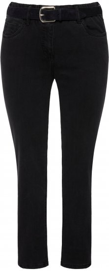 Ulla Popken Stretch Sarah Fit Skinny Jeans Black - Jeansy & Spodnie w Dużych Rozmiarach – Plus Size - 