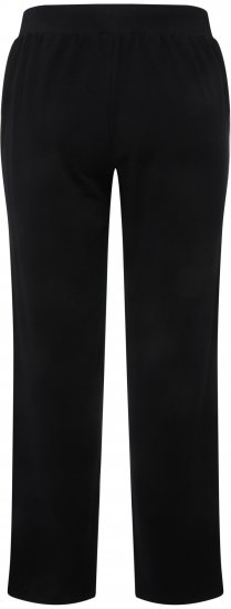 Ulla Popken Side Stripe Adjustable Drawstring Waist Joggers Black - Jeansy & Spodnie w Dużych Rozmiarach – Plus Size - 