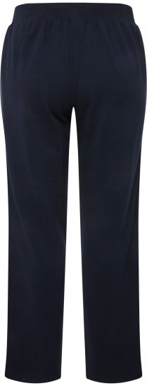 Ulla Popken Side Stripe Adjustable Drawstring Waist Joggers Navy - Jeansy & Spodnie w Dużych Rozmiarach – Plus Size - 