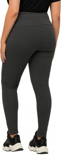 Ulla Popken Faux Fur Lined Stretch Leggings Charcoal - Jeansy & Spodnie w Dużych Rozmiarach – Plus Size - 