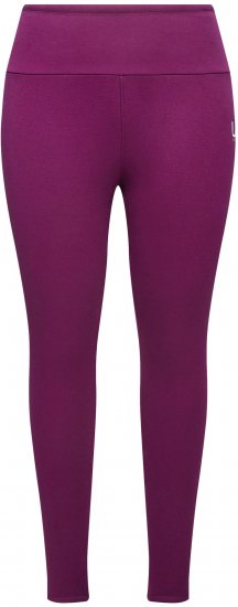 Ulla Popken Faux Fur Lined Stretch Leggings Pink Berry - Jeansy & Spodnie w Dużych Rozmiarach – Plus Size - 