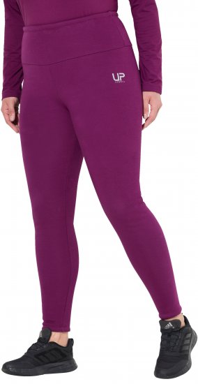Ulla Popken Faux Fur Lined Stretch Leggings Pink Berry - Jeansy & Spodnie w Dużych Rozmiarach – Plus Size - 