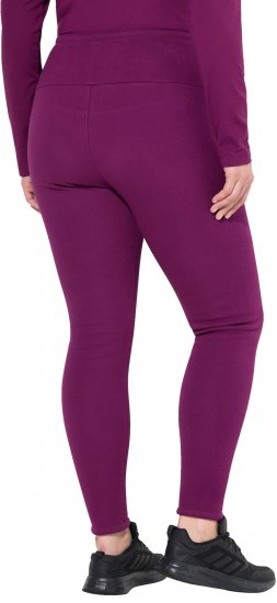 Ulla Popken Faux Fur Lined Stretch Leggings Pink Berry - Jeansy & Spodnie w Dużych Rozmiarach – Plus Size - 