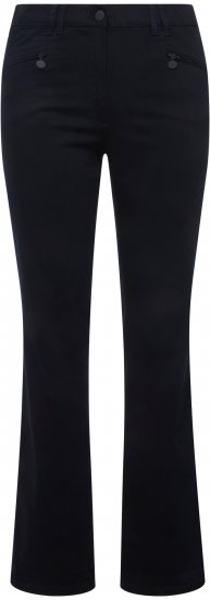 Ulla Popken Basic Mony Tapered Leg Stretch Pants Navy - Jeansy & Spodnie w Dużych Rozmiarach – Plus Size - 