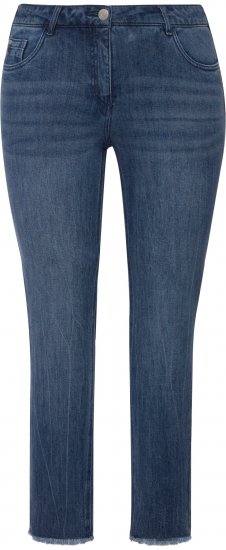 Ulla Popken Positive Thoughts Slim Leg Sarah Fit Stretch Jeans Blue Denim - ODZIEŻ DAMSKA 40-66 - 
