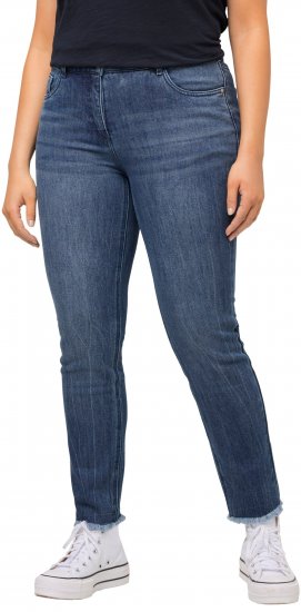 Ulla Popken Positive Thoughts Slim Leg Sarah Fit Stretch Jeans Blue Denim - ODZIEŻ DAMSKA 40-66 - 
