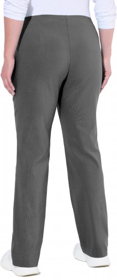 Ulla Popken Bengaline Elastic Waist Thermal Pants Graphite Grey - Jeansy & Spodnie w Dużych Rozmiarach – Plus Size - 