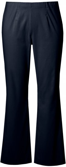Ulla Popken Bengaline Elastic Waist Thermal Pants Navy - Jeansy & Spodnie w Dużych Rozmiarach – Plus Size - 