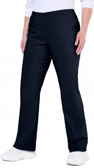 Ulla Popken Bengaline Elastic Waist Thermal Pants Navy - Jeansy & Spodnie w Dużych Rozmiarach – Plus Size - 
