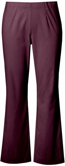 Ulla Popken Bengaline Elastic Waist Thermal Pants Aubergine - Jeansy & Spodnie w Dużych Rozmiarach – Plus Size - 