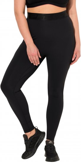 Ulla Popken Lightfit Quick Drying Leggings Black - Jeansy & Spodnie w Dużych Rozmiarach – Plus Size - 