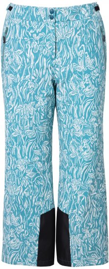 Ulla Popken Floral Print Ski Pants Ice Green - Jeansy & Spodnie w Dużych Rozmiarach – Plus Size - 