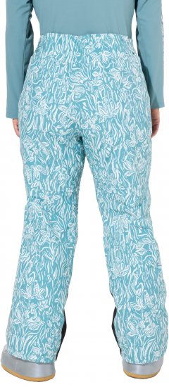 Ulla Popken Floral Print Ski Pants Ice Green - Jeansy & Spodnie w Dużych Rozmiarach – Plus Size - 