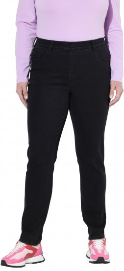 Ulla Popken Stretch Fit Jeans Black - Jeansy & Spodnie w Dużych Rozmiarach – Plus Size - 