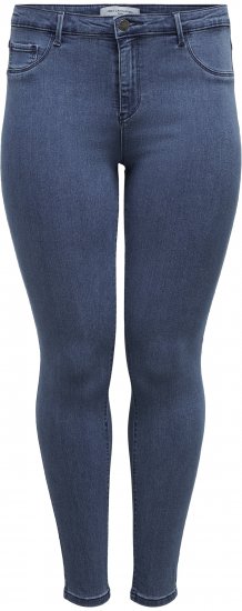 Only Carmakoma Thunder Life Skinny Fit Jeans Blue Denim - Jeansy & Spodnie w Dużych Rozmiarach – Plus Size - 
