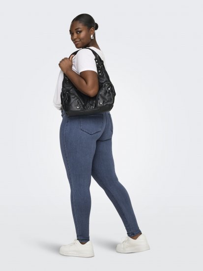 Only Carmakoma Thunder Life Skinny Fit Jeans Blue Denim - Jeansy & Spodnie w Dużych Rozmiarach – Plus Size - 
