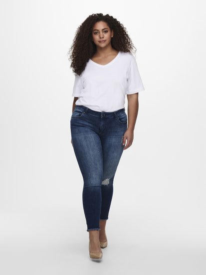 Only Carmakoma Willy Skinny Fit Jeans Blue - Jeansy - 