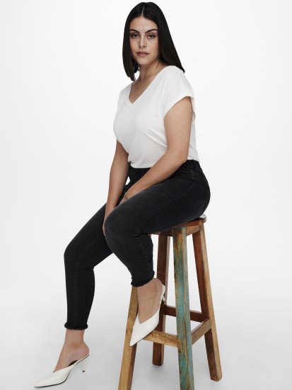 Only Carmakoma Willy Skinny Fit Jeans Black - Jeansy - 