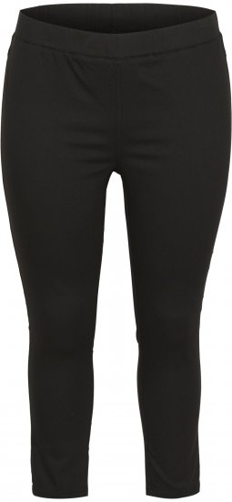 Kaffe Curve Ana Skrócone Twill Jeggings Głęboka czerń - Jeansy & Spodnie w Dużych Rozmiarach – Plus Size - 