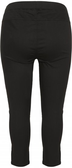 Kaffe Curve Ana Skrócone Twill Jeggings Głęboka czerń - Jeansy & Spodnie w Dużych Rozmiarach – Plus Size - 