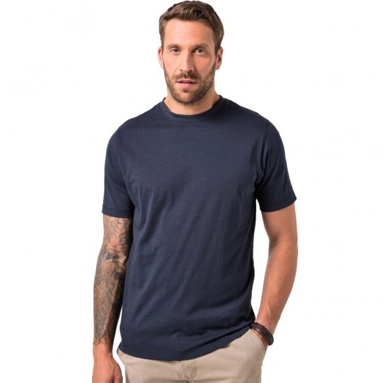 JP1880 T-Shirt Short Sleeve Soft Jersey Navy - Koszulki - T-shirty meskie Duże Rozmiary - 2XL-14XL