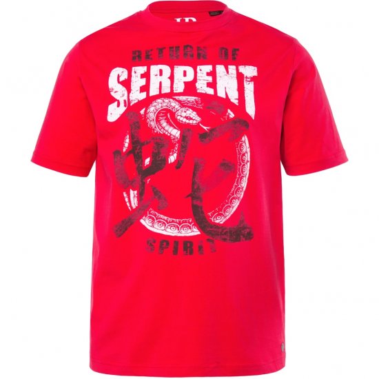 JP1880 T-Shirt Short Sleeve Serpent Red - Koszulki - T-shirty meskie Duże Rozmiary - 2XL-14XL