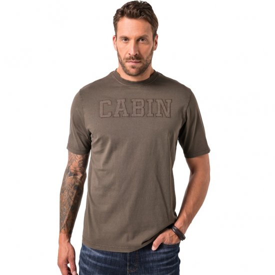 JP1880 T-Shirt Cabin Vintage Mocha - Koszulki - T-shirty meskie Duże Rozmiary - 2XL-14XL