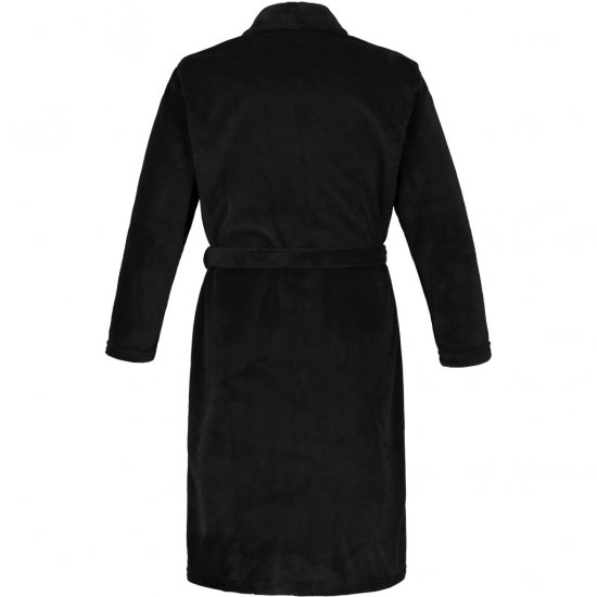 JP1880 Bathrobe with Spacious Patch Pockets Black - Bielizna & stroje kąpielowe - Bielizna & Stroje kąpielowe 2XL-8XL
