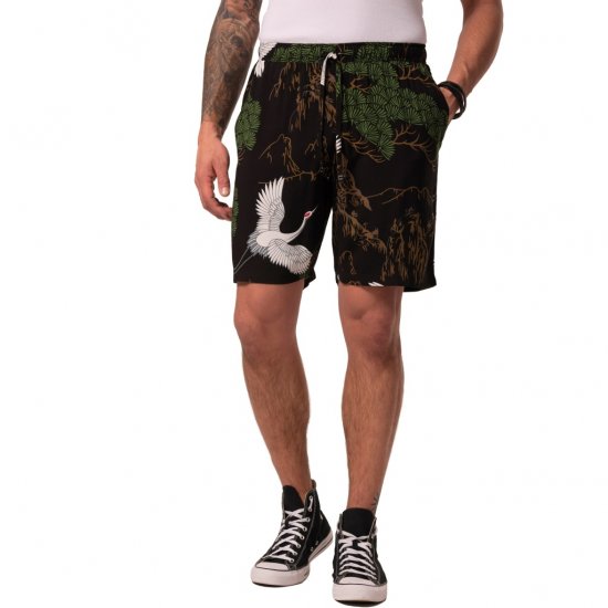 JP1880 Bermuda Shorts All-over Print Black - Szorty - Szorty W40-W60
