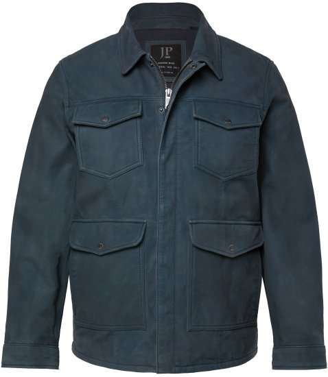 JP1880 Fine Lamb Leather Jacket Deep Sea Blue - Kurtki Męskie Duże Rozmiary - Kurtki Duże rozmiary 2XL-8XL