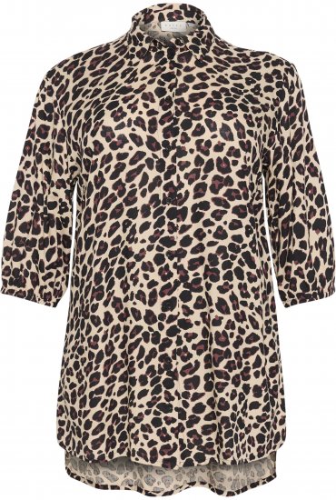 Kaffe Curve Sonna Koszula Wzór Leoparda - Bluzki & koszule - 