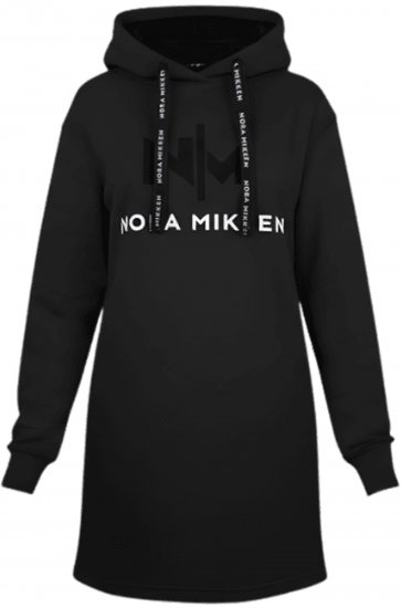 Nora Mikken KADRI Long Hoodie Black - Bluzy & bluzy z kapturem - 