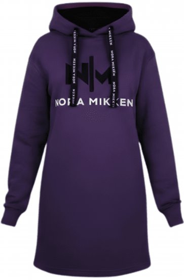 Nora Mikken KADRI Long Hoodie Purple - Bluzy & bluzy z kapturem - 